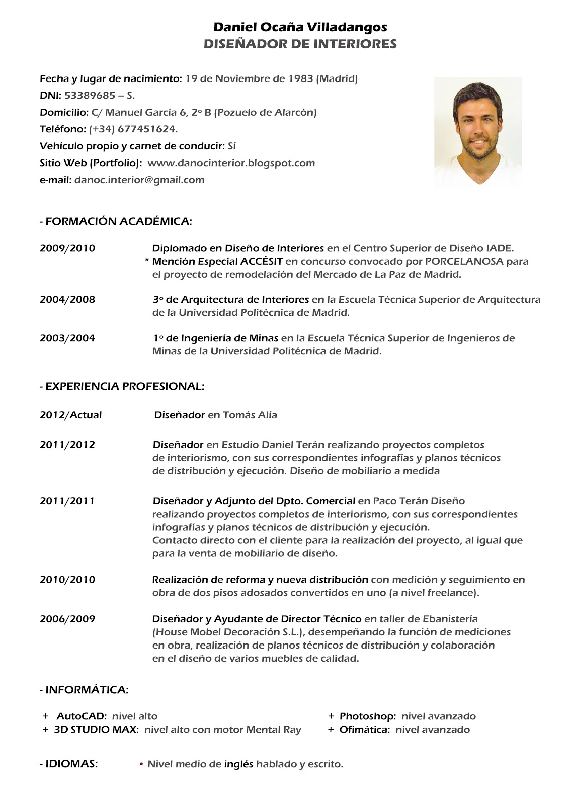 Harvard cv format picture