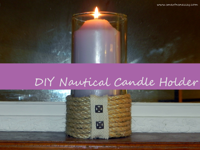 8 DIY Sea Glass Candle - Heat Gun Sides Of Candle - Running With Sisters
