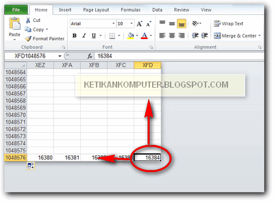 Jumlah baris dan kolom di Ms Excel Jumlah baris dan kolom di Ms Excel