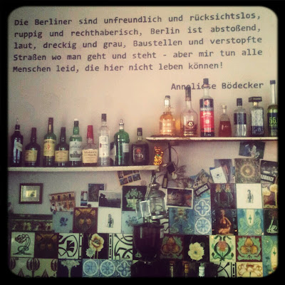 A poem for Berlin from Anneliese Bödecker on the wall of Frollein Langner at Schiller Kiez, Neukolln, Berliln