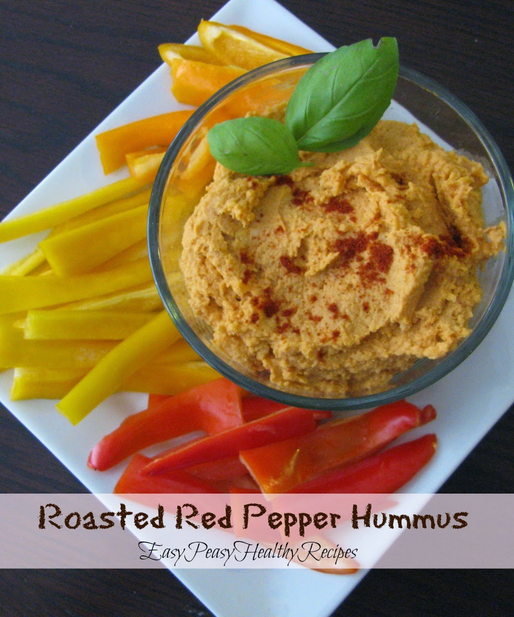 Easy Peasy Healthy Recipes Roasted Red Pepper Hummus