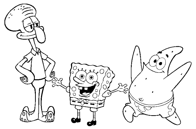 Cartoons Coloring Pages Spongebob And Patrick Coloring Pages