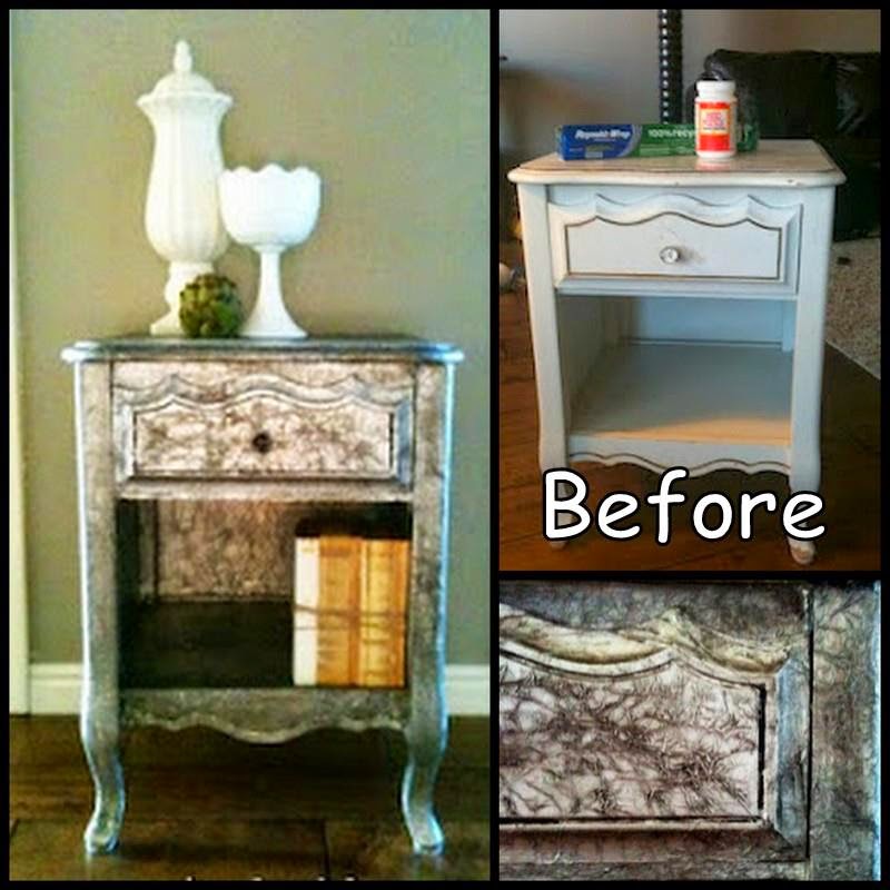 Dollar Store Crafter Tin Foil Nightstand