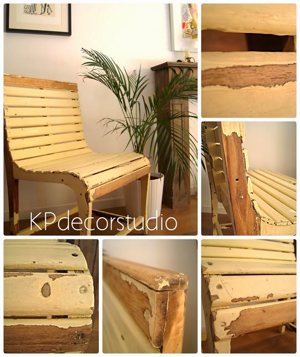 KP Tienda Vintage Online: Banco de madera vintage ** Vintage wooden bench