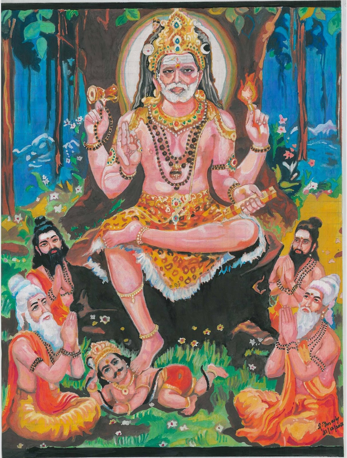 Mahaperiyava as Dakshinamurthy.