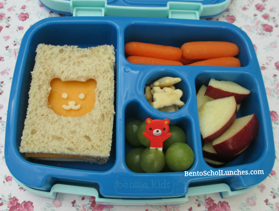 Bento School Lunches : Bear bento and Tortilla Pinwheels in New Bentgo Kids  with Review (2)