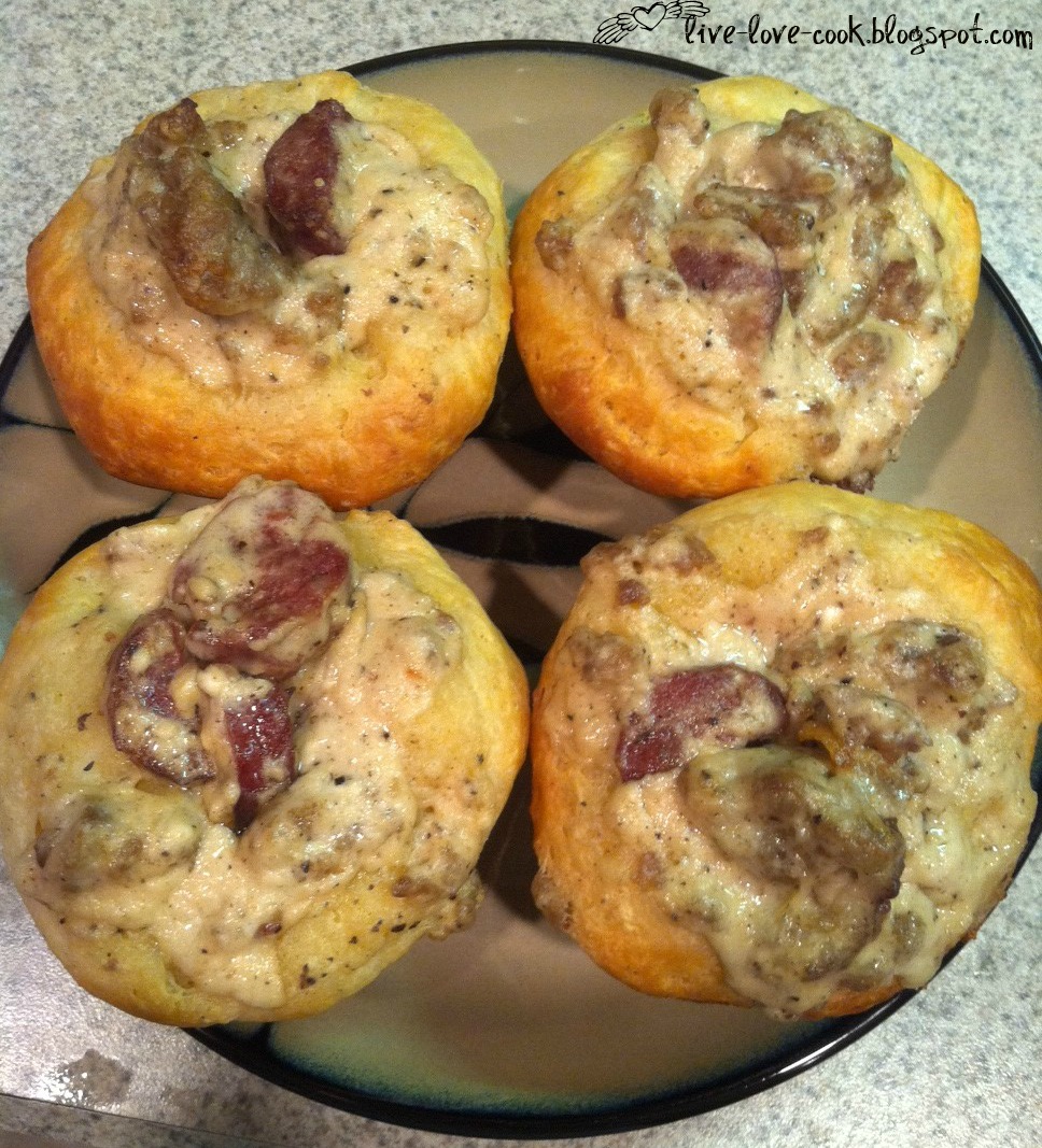 Live, Love & Cook! Biscuit and Gravy Cups