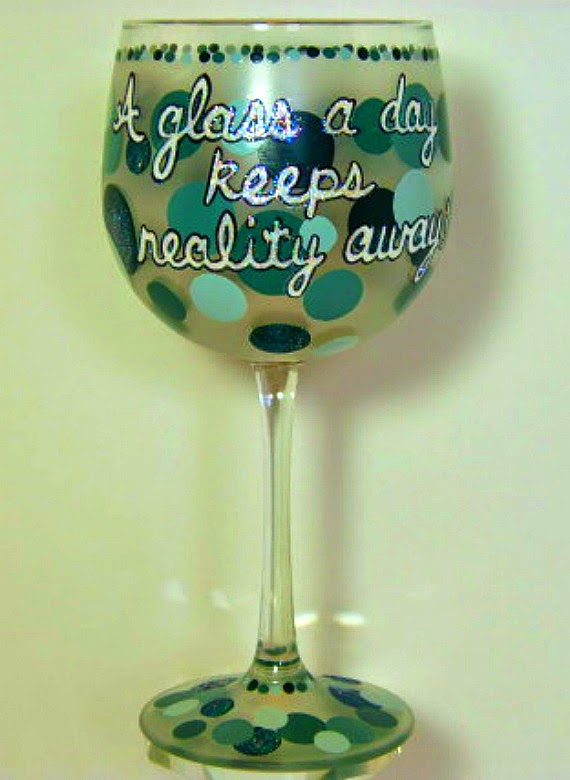 Pappardelle with Leeks and Bacon Polka Dotted Custom Saying Painted Wine Glass