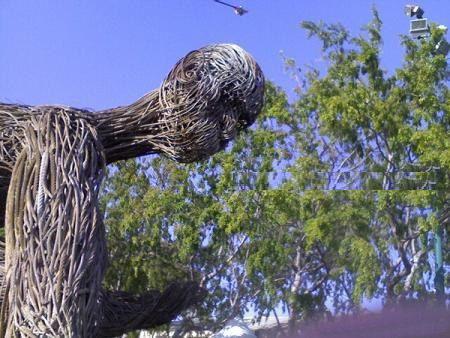 Gigantic Sculpture of Man from the Ropes...