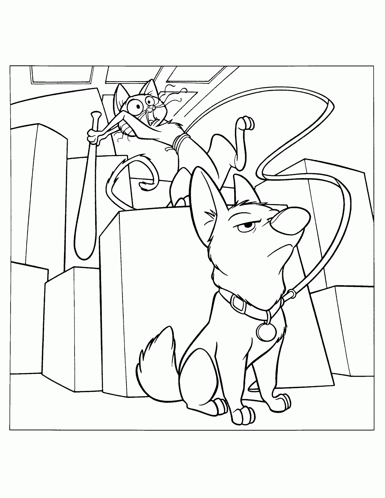 Bolt Coloring Pages - Disney Coloring Pages