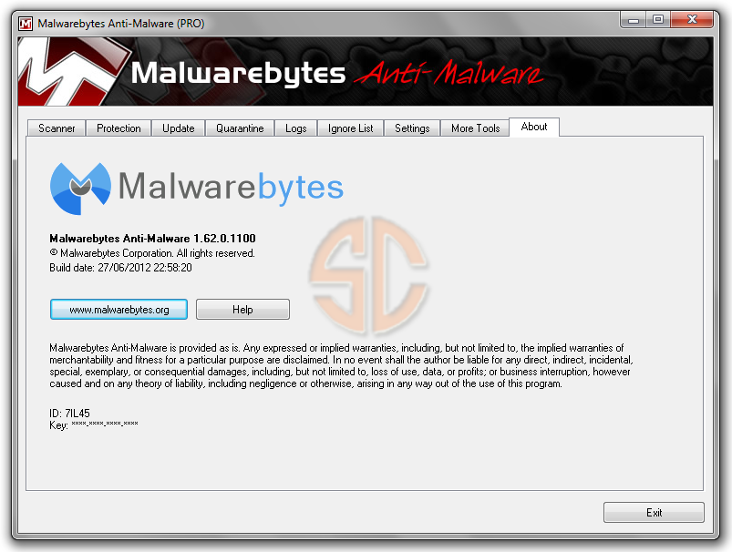 Malwarebytes Anti-Malware Pro 1.62.0.1100 Full Version