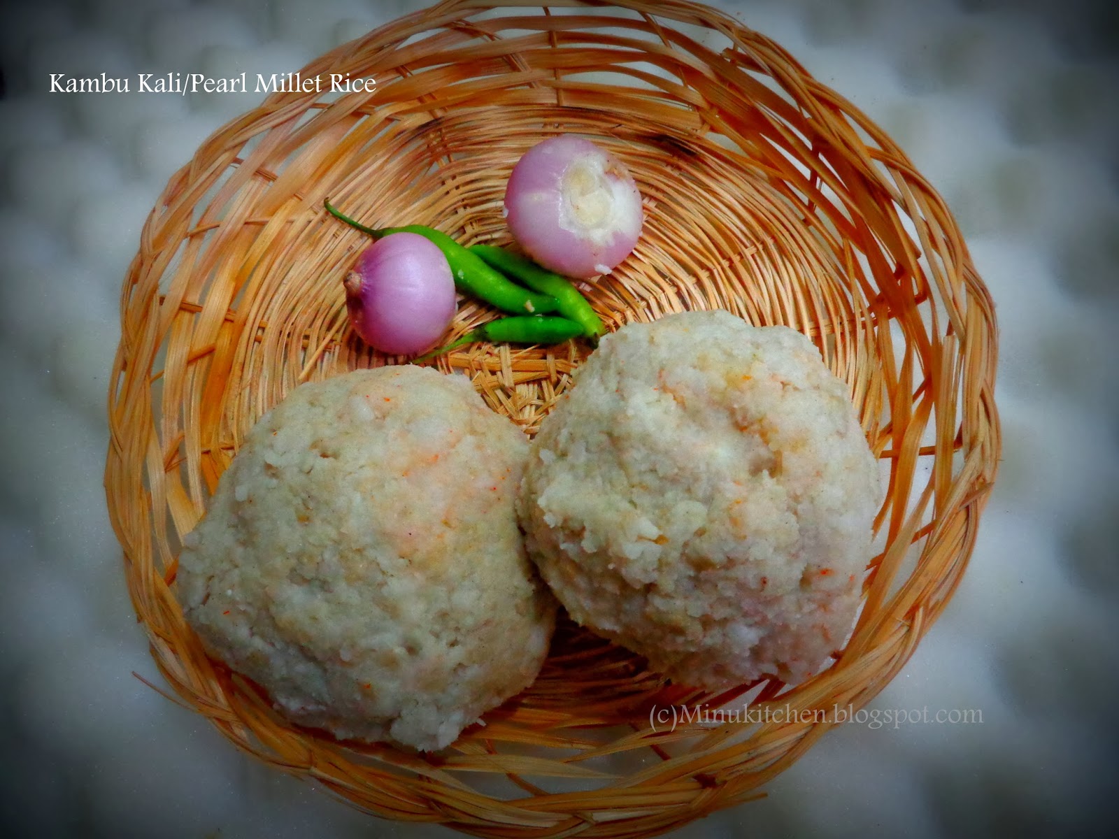 Pearl Millet Rice / Kambu Kali and Kambu Koozh Minu's Kitchen