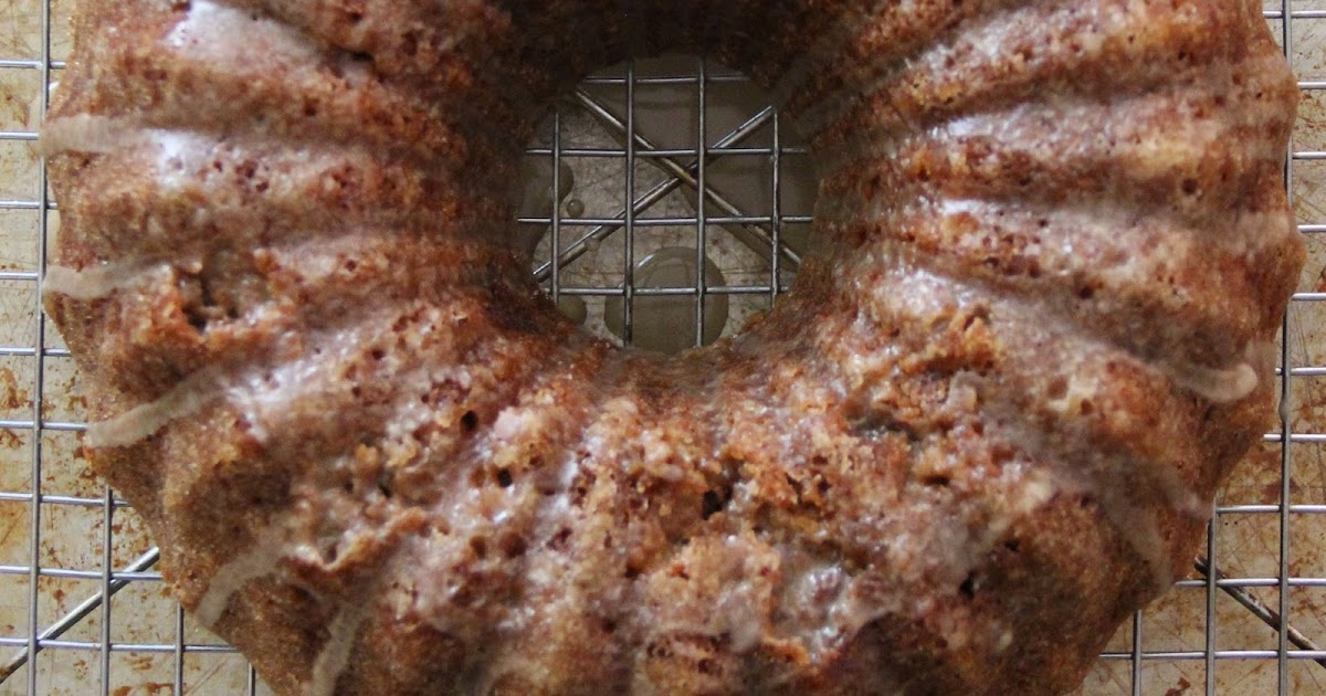American Vegetarian Applesauce Spice Cake with Maple Glaze, Vegan