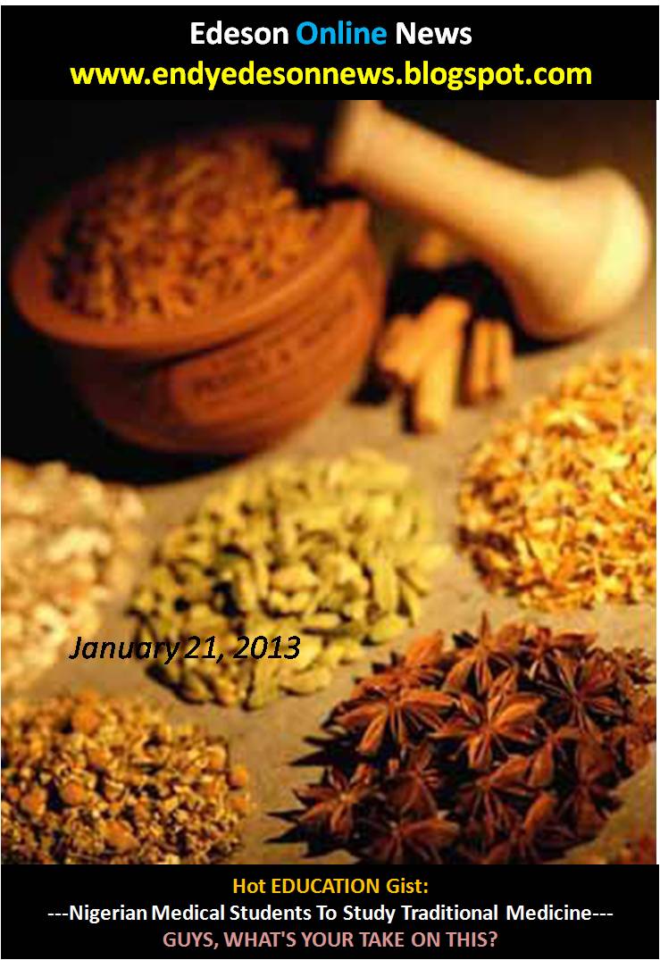 Edeson Online News Nigerian Medical Students To Study Traditional