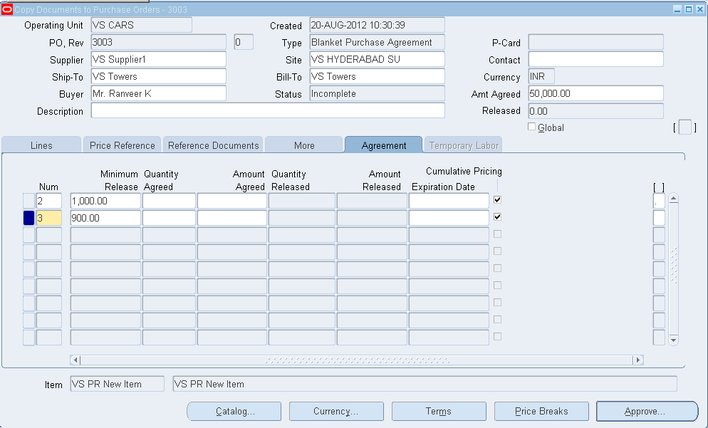 Vipul's Oracle Apps Blog Blanket Purchase Order