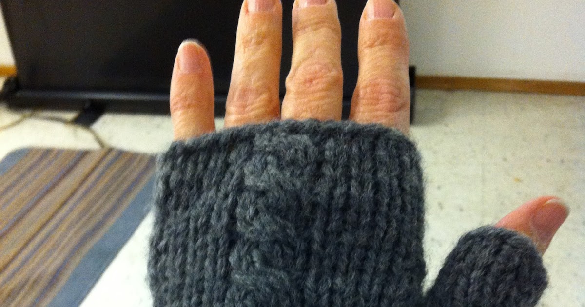Machine Knitting Fun Fingerless Gloves by Karalyn