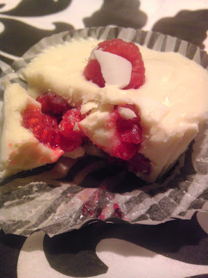 Tam's Rapsberry Almond White Choc Gem Melt In Your Mouth