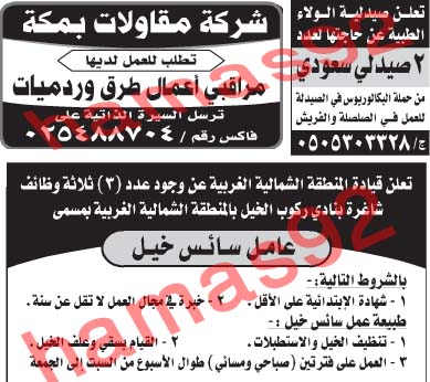 وظائف شاغرة فى جريدة المدينة السعودية الخميس 11-04-2013 %D8%A7%D9%84%D9%85%D8%AF%D9%8A%D9%86%D8%A9+1