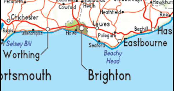 City map Brighton UK