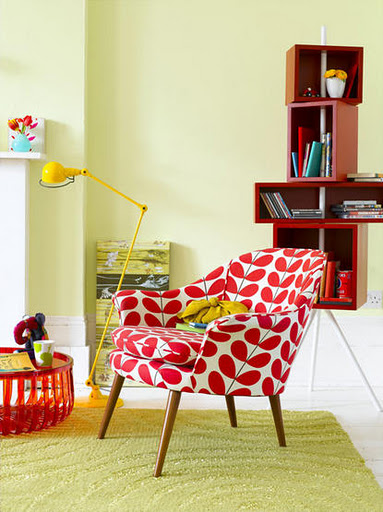 Red Chair Print Upholstery Fabric