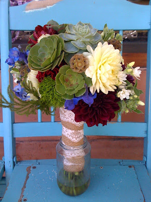 Gorgeous and Green created another gorgeous wedding bouquet using local 