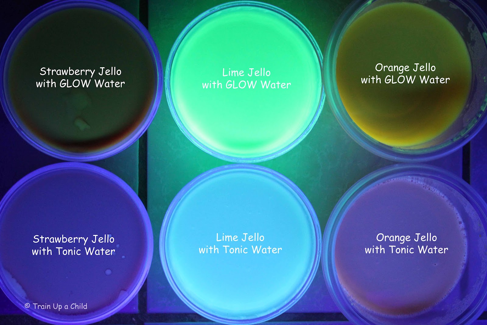 Glowing JELLO Experiment Learn Play Imagine