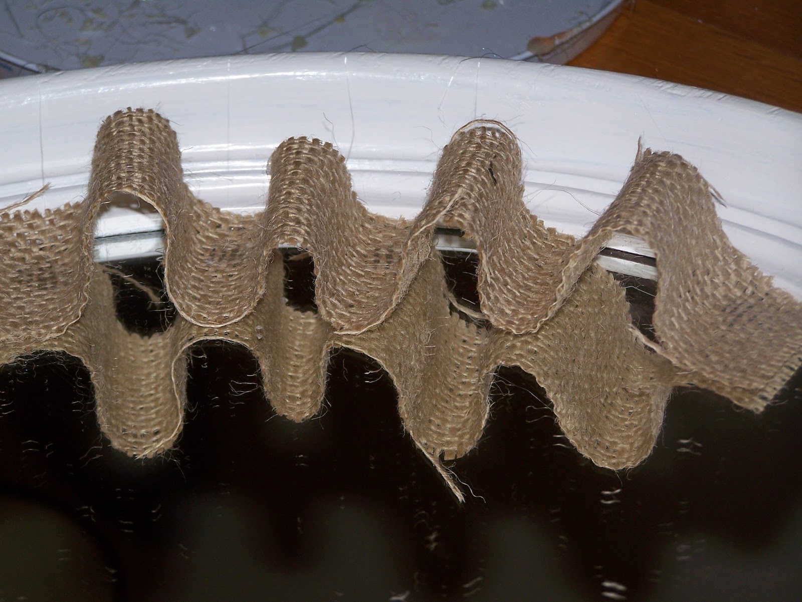 Grace Lee Cottage DIY Burlap Mirror Border