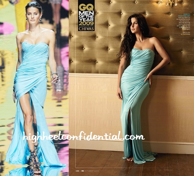 Priyanka Chopra-Nicole Faria-Katrina Kaif in Versace Gown Red Blue and Pink Wallpapers