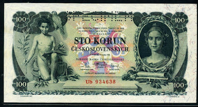 Czechoslovakian 100 Czech Korun banknotes money currency images