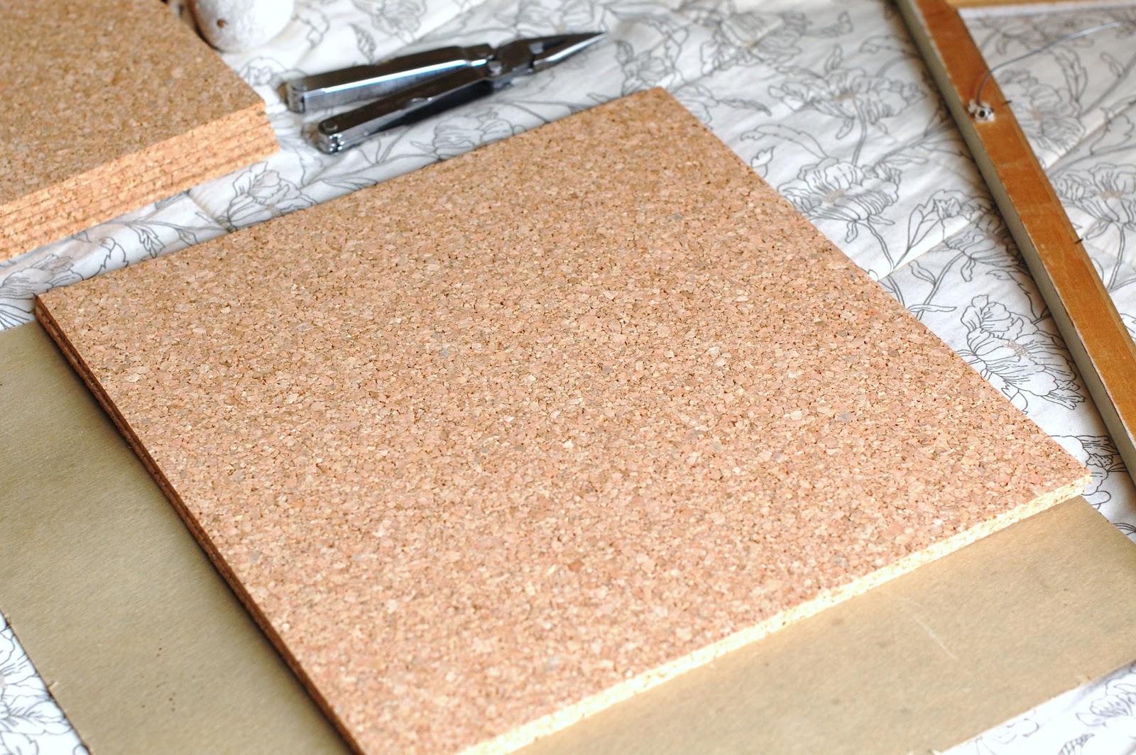Our Yuppie Life DIY old framenew cork board