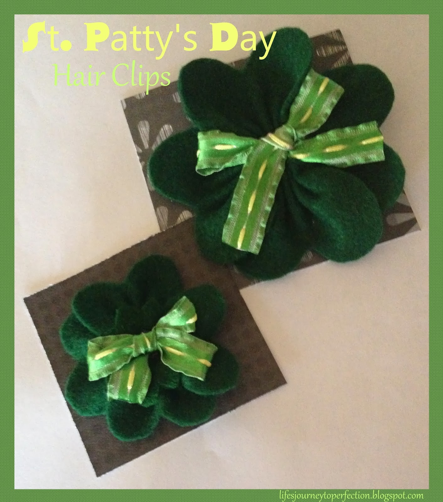Life's Journey To Perfection St. Patty's Day Flower/Shamrock Hair