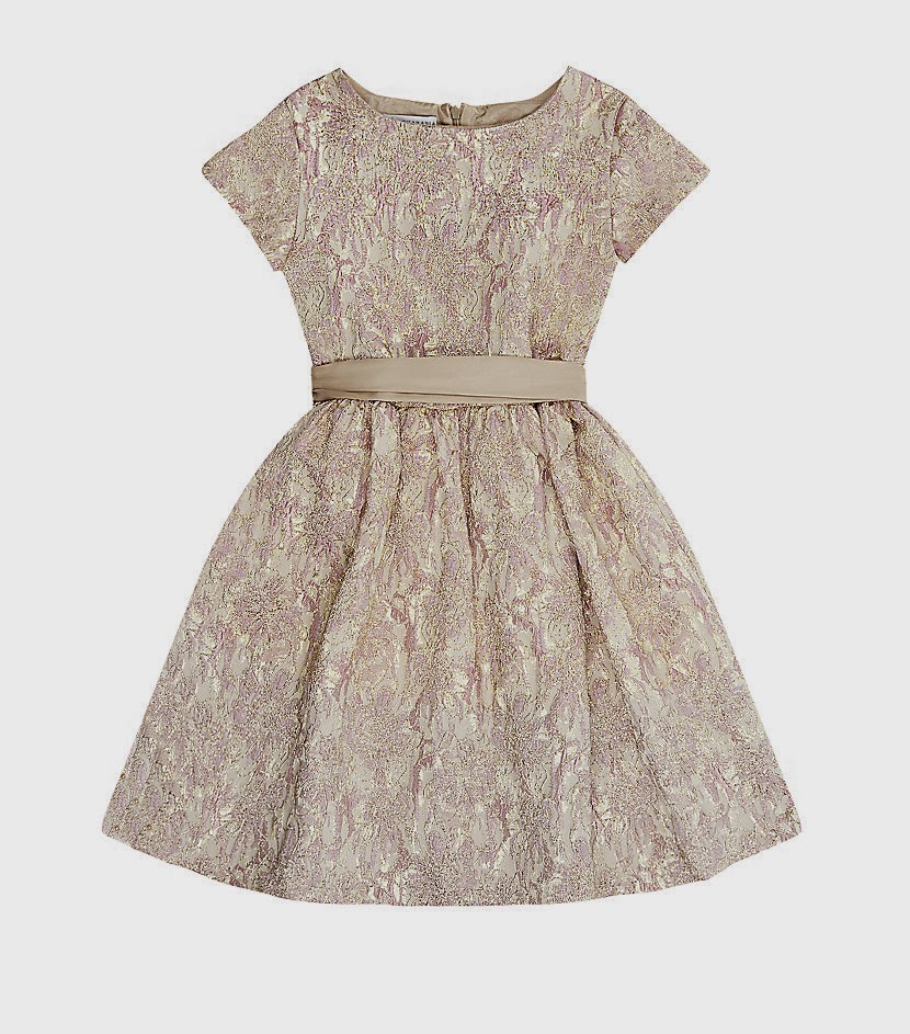 Purple Doughnuts Little Girl Floral Brocade Dress By Harrods Of London