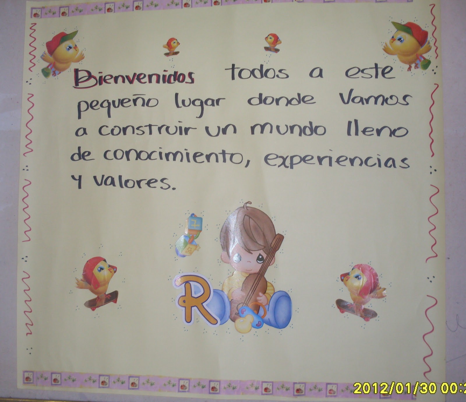 Escuela Rural Kilometro 6: Carteleras de bienvenida año escolar 2012