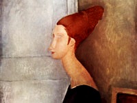 Portrait de Jeanne Hébuterne assise de profil, Modigliani