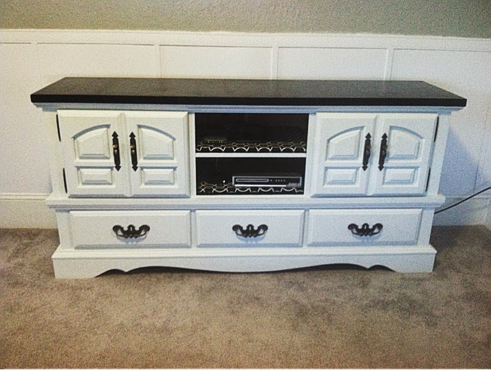 The Spectacular Attempt Old Dresser/Buffet Turned TV Stand