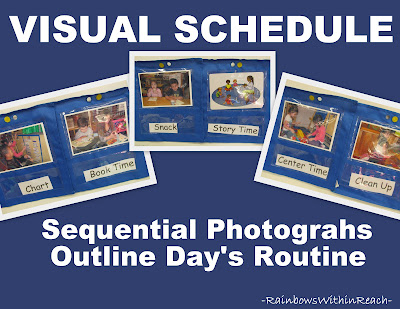 photo of: Preschool Visual Schedule using Photos