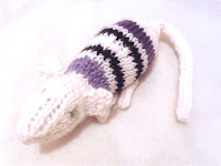 Knitted mutant rat toy