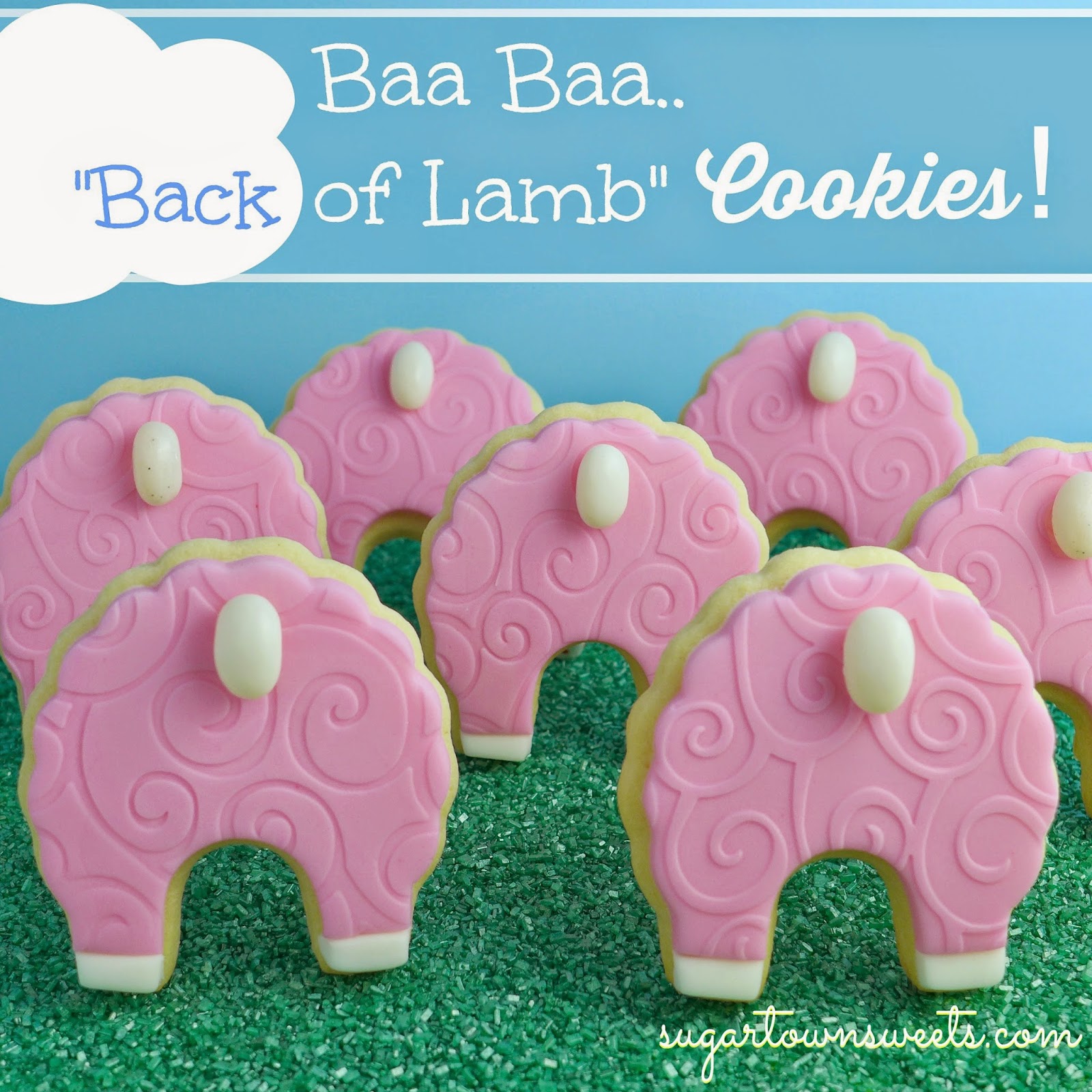 Sugartown Sweets Baa Baa "Back of Lamb" Cookies!