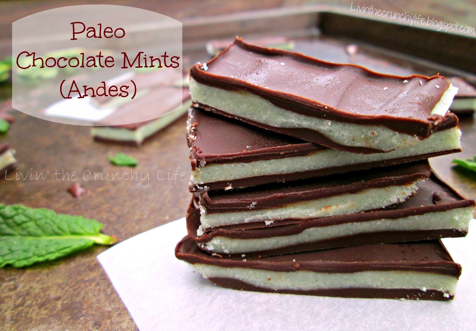 Dark Chocolate Mints (Healthy Andes Copycat) Livin' the Crunchy Life