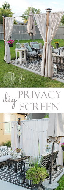 DIY privacy screen. Can make permanent or not! All under $100 for three post screen