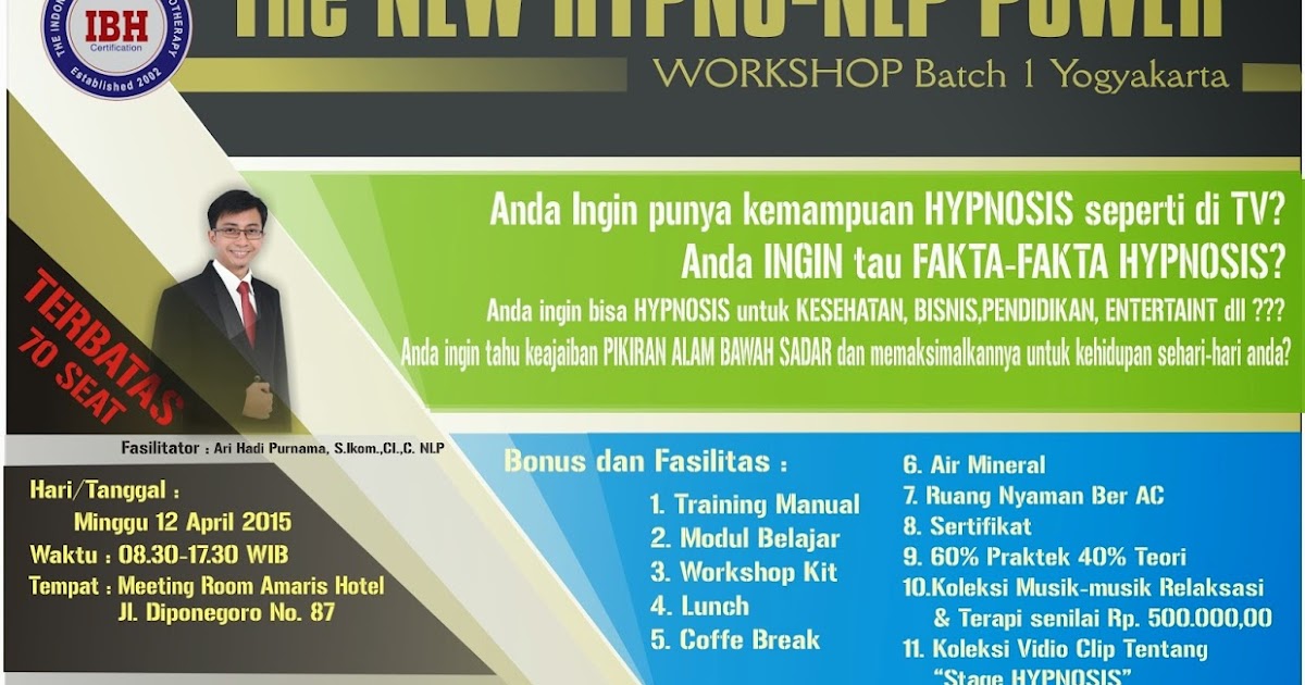 Workshop/Pelatihan Hypnosis Jogja - The New Hypno-NLP ...