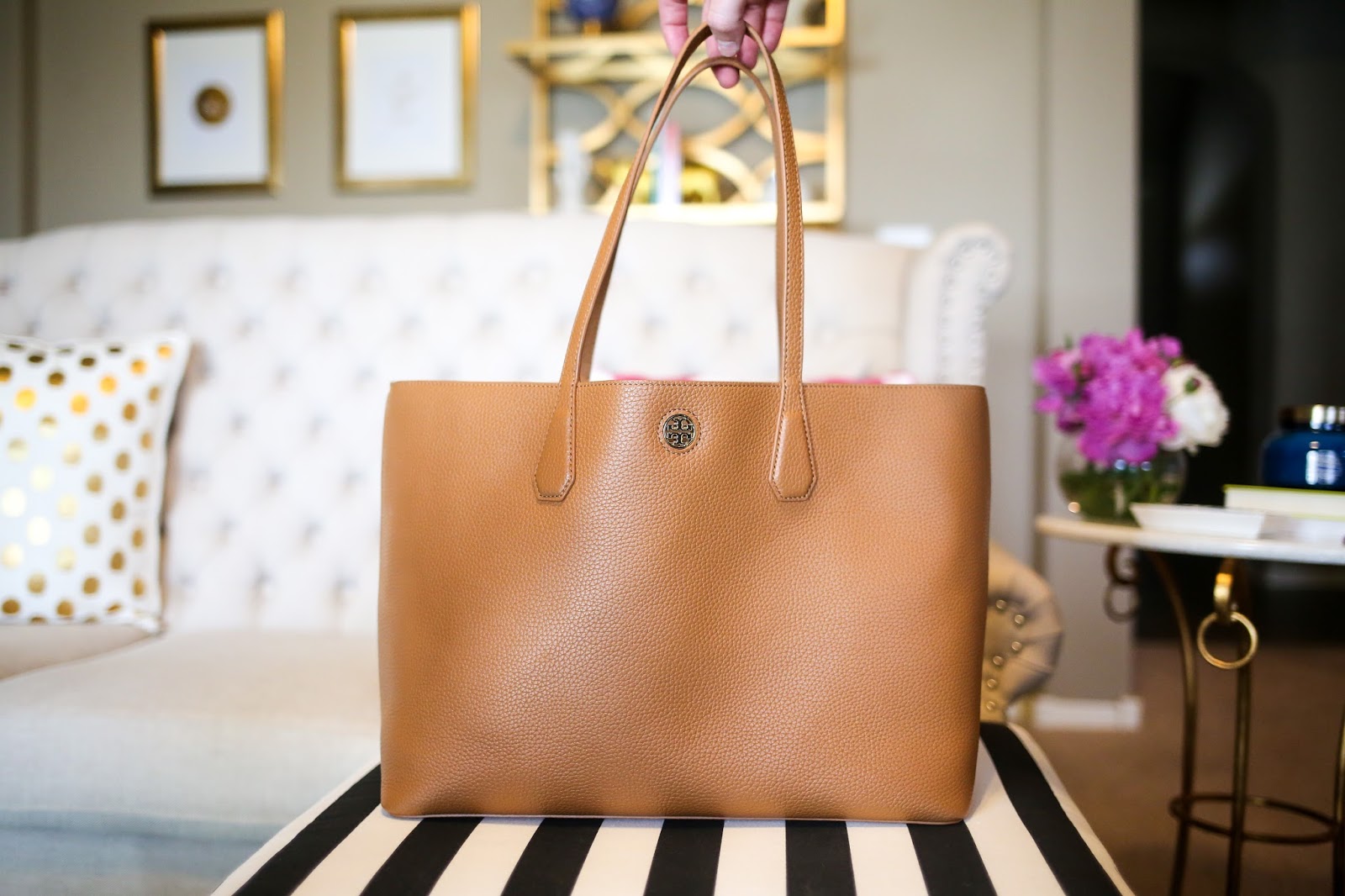 Tory Burch Perry Tote Review - Sizing, Wear & Tear - whatveewore