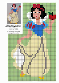 Snow White from Snow White and the Seven Dwarfs Hama Beads Pattern post by wememade