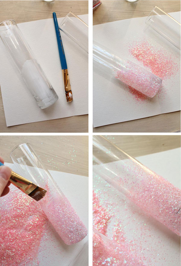 Icing Designs DIY Glittery Pink Vases