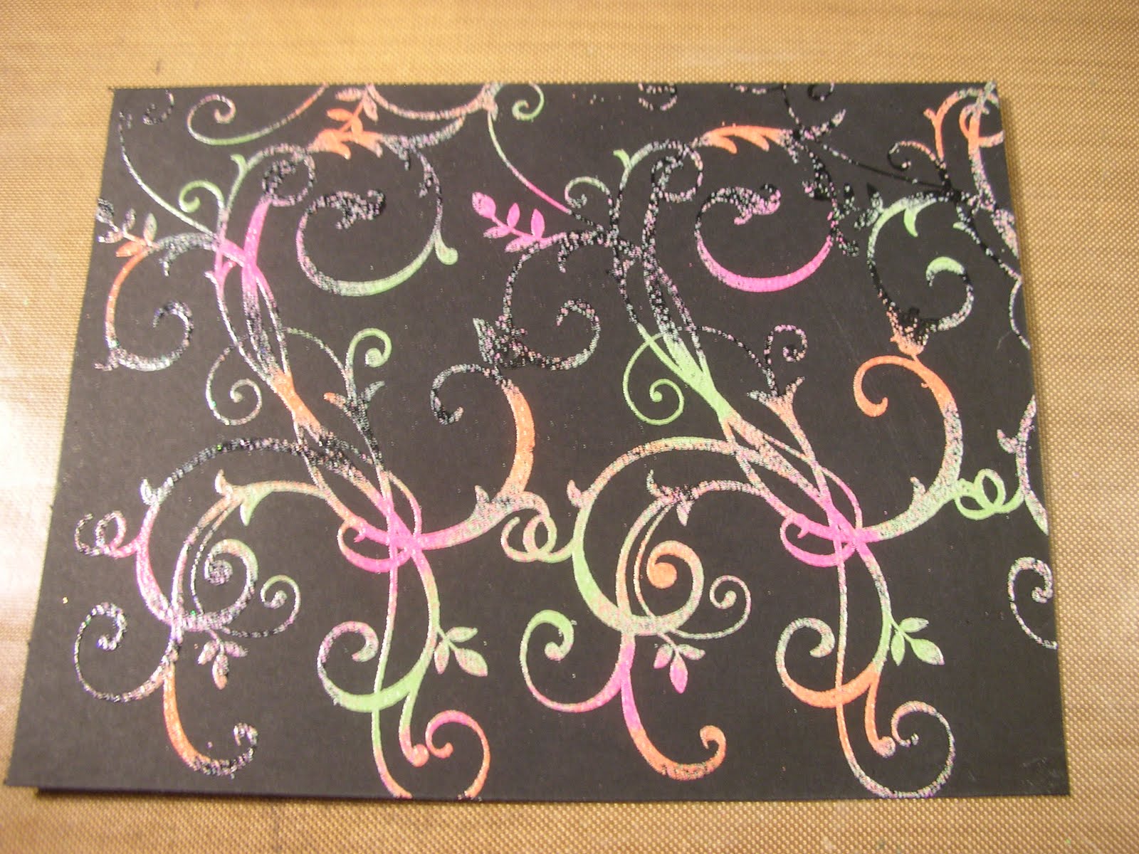 Inking It Up With Cathy Technique Tuesday Abstract Embossing....