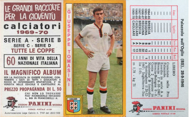 DOMENGHINI Figurina CAMPIONI DELLO SPORT 1969//70-n - CALCIO -Rec ITA 155 A