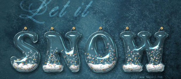 Photoshop 3D Snowing Typography Photoshop 3D Snowing Typography