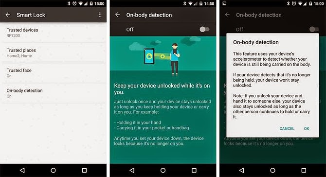 Android On-Body Detection κλειδώνει τη συσκευή όταν φύγει από πάνω σας