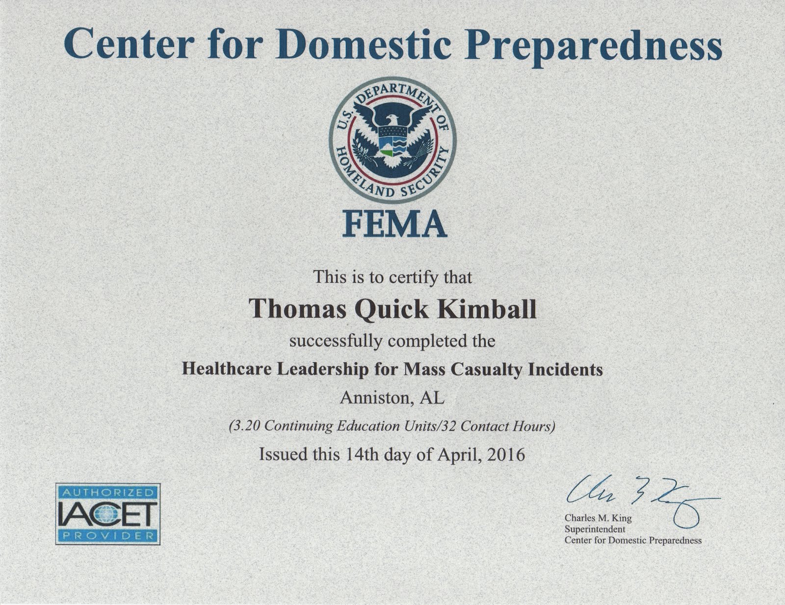 Healthcare Leadership for Mass Casualty Incidents and Integrated Capstone Event (HCL+ICE)