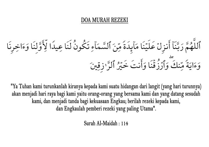 Doa Murah Rezeki